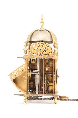 Lot JAMES DRURY, LONDON. A LATE 17TH CENTURY VERGE WINGED LANTERN CLOCK