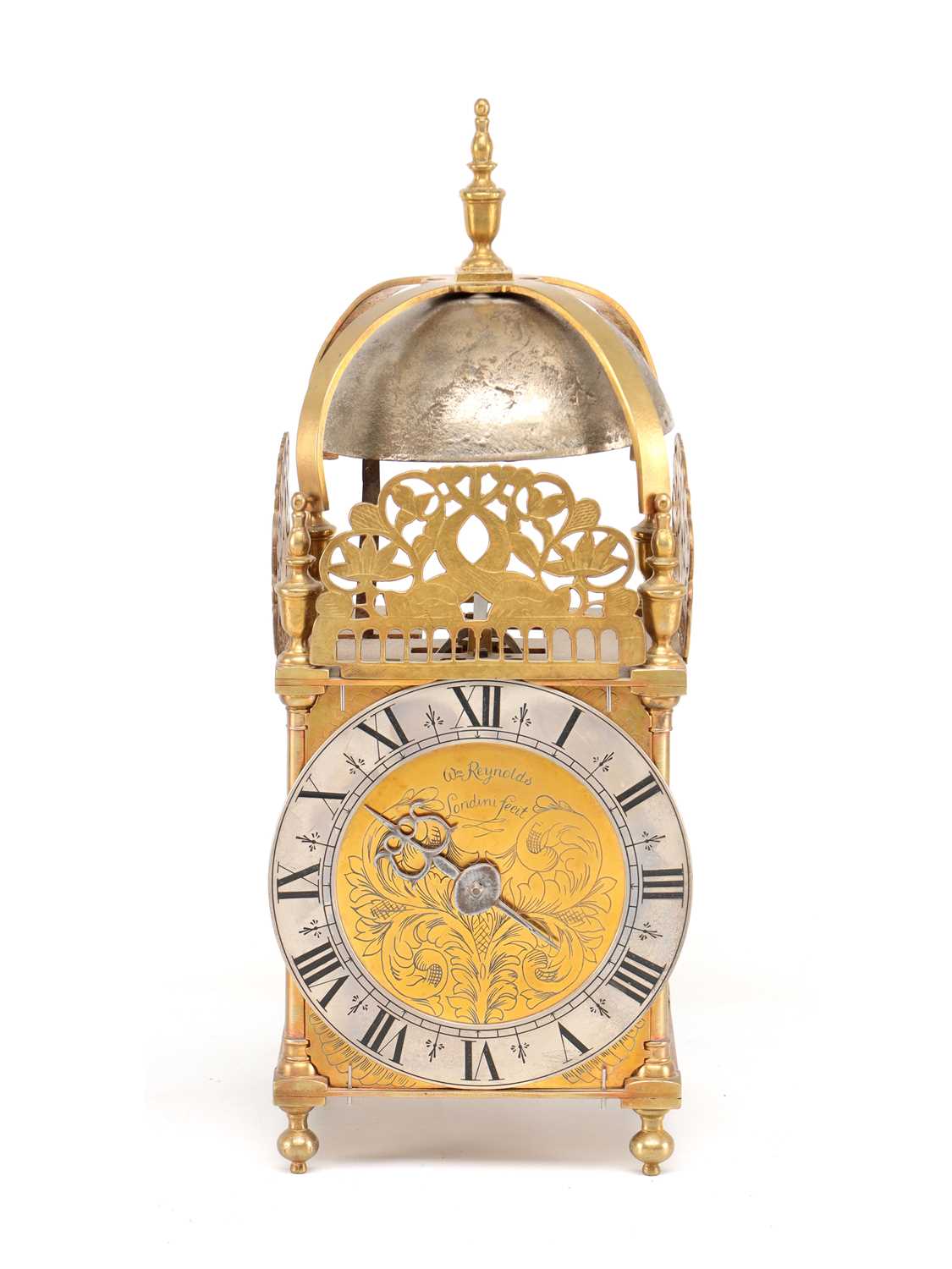 Lot WILLIAM REYNOLDS, LONDON. A 17TH CENTURY AND LATER STRIKING LANTERN CLOCK