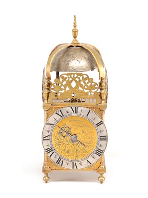 Lot WILLIAM REYNOLDS, LONDON. A 17TH CENTURY AND LATER STRIKING LANTERN CLOCK