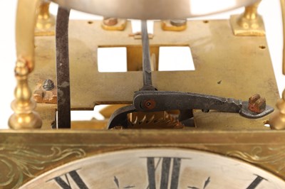 Lot JOSEPH MARTIN, SPRINGFIELD (ESSEX). A WILLIAM AND MARY SQUARE DIAL STRIKING LANTERN CLOCK