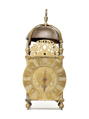 Lot JOHN EBSWORTH, LONDON. AN ENGLISH CHARLES II STRIKING LANTERN CLOCK