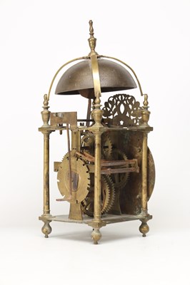 Lot JOHN EBSWORTH, LONDON. AN ENGLISH CHARLES II STRIKING LANTERN CLOCK