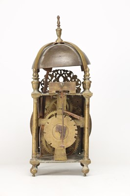 Lot JOHN EBSWORTH, LONDON. AN ENGLISH CHARLES II STRIKING LANTERN CLOCK