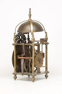 Lot JOHN EBSWORTH, LONDON. AN ENGLISH CHARLES II STRIKING LANTERN CLOCK