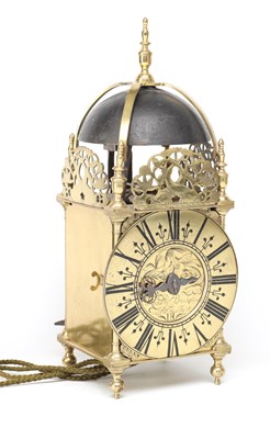 Lot RICHARD BRECKEL, HOLMES, LANCASTER A RARE LATE 17TH CENTURY BRASS LANCASHIRE STRIKING LANTERN CLOCK