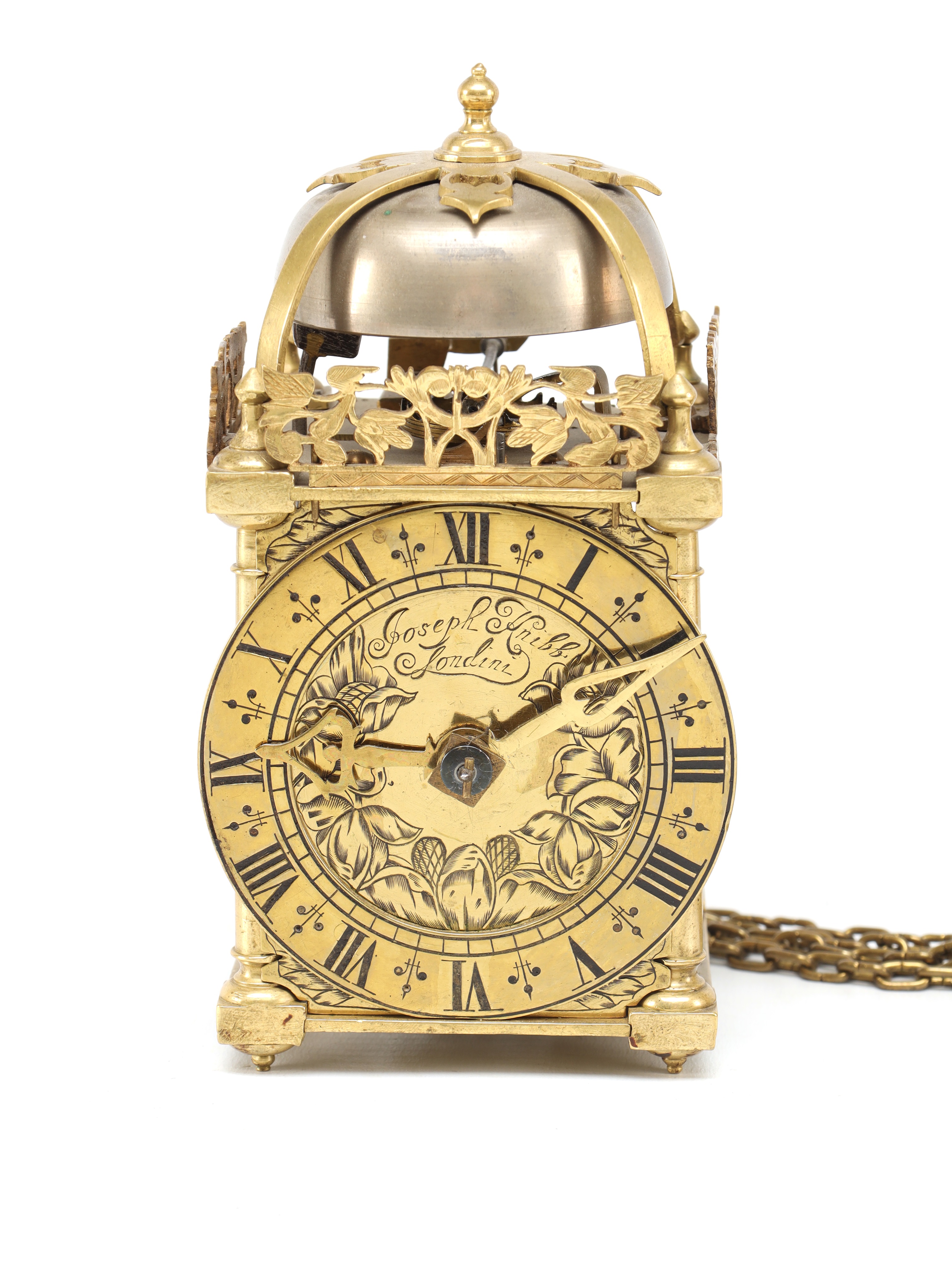 Lot 132 Joseph Knibb miniature striking verge lantern clock