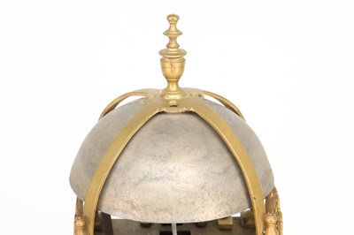 Lot THOMAS KNIGHT, LONDON. A 17TH CENTURY BRASS VERGE STRIKING LANTERN CLOCK WITH ALARM