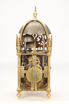 Lot RICHARD AMES, LONDON A RARE 17TH CENTURY QUARTER CHIMING LANTERN CLOCK