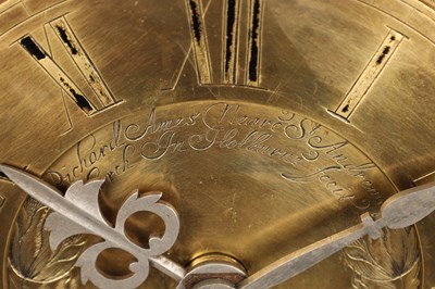 Lot RICHARD AMES, LONDON A RARE 17TH CENTURY QUARTER CHIMING LANTERN CLOCK