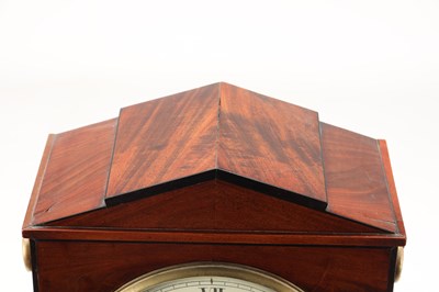 Lot BURLINGHAM & CO, LYNN, AN EARLY 19TH CENTURY FIGURED MAHOGANY BRASS INLAID BRACKET CLOCK