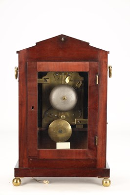 Lot BURLINGHAM & CO, LYNN, AN EARLY 19TH CENTURY FIGURED MAHOGANY BRASS INLAID BRACKET CLOCK