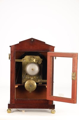 Lot BURLINGHAM & CO, LYNN, AN EARLY 19TH CENTURY FIGURED MAHOGANY BRASS INLAID BRACKET CLOCK