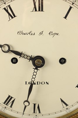 Lot 116 - CHARLES COPE, LONDON A REGENCY FIGURED MAHOGANY EGYPTIAN DOUBLE FUSEE BRACKET CLOCK