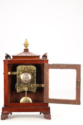 Lot 116 - CHARLES COPE, LONDON A REGENCY FIGURED MAHOGANY EGYPTIAN DOUBLE FUSEE BRACKET CLOCK