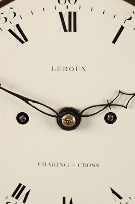 Lot JOHN LEROUX, CHARING CROSS. A GEORGE III ORMOLU MOUNTED EBONISED DOUBLE FUSEE BRACKET CLOCK