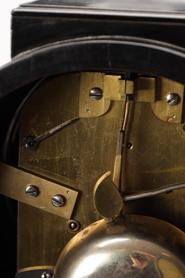 Lot JOHN LEROUX, CHARING CROSS. A GEORGE III ORMOLU MOUNTED EBONISED DOUBLE FUSEE BRACKET CLOCK