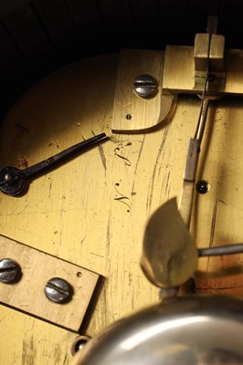 Lot JOHN LEROUX, CHARING CROSS. A GEORGE III ORMOLU MOUNTED EBONISED DOUBLE FUSEE BRACKET CLOCK