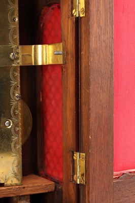 Lot JOHN WYATT, ALTRINCHAM. A REGENCY FIGURED MAHOGANY PAD TOP QUARTER CHIMING BRACKET CLOCK