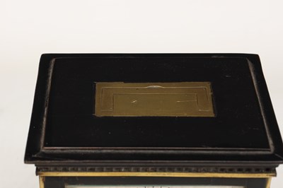 Lot DESBOIS, LONDON, A SMALL EBONISED LIBRARY CLOCK WITH ALARM, CIRCA 1810