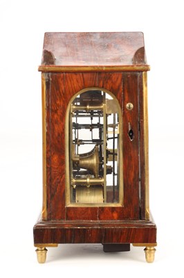 Lot A CIRCA 1815 ENGLISH ROSEWOOD MINIATURE TWIN FUSEE MANTEL CLOCK BY RICHARD CLARKE & SONS, LONDON