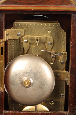 Lot A CIRCA 1815 ENGLISH ROSEWOOD MINIATURE TWIN FUSEE MANTEL CLOCK BY RICHARD CLARKE & SONS, LONDON
