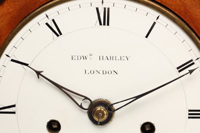 Lot EDWARD HARLEY, LONDON. A GEORGE III SATINWOOD DOUBLE FUSEE BRACKET CLOCK WITH ORMOLU QUARTER COLUMNS