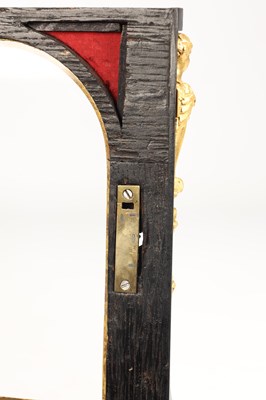 Lot MARRIOTT, LONDON. A MINIATURE GEORGE III ORMOLU MOUNTED QUARTER CHIMING VERGE BRACKET CLOCK