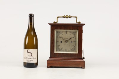 Lot SHEPPARD, BRISTOL. A SMALL ROSEWOOD DOUBLE FUSEE FOUR-GLASS LIBRARY CLOCK