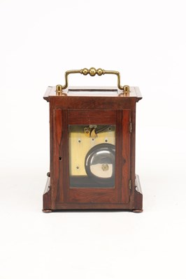Lot SHEPPARD, BRISTOL. A SMALL ROSEWOOD DOUBLE FUSEE FOUR-GLASS LIBRARY CLOCK