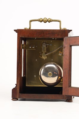 Lot SHEPPARD, BRISTOL. A SMALL ROSEWOOD DOUBLE FUSEE FOUR-GLASS LIBRARY CLOCK