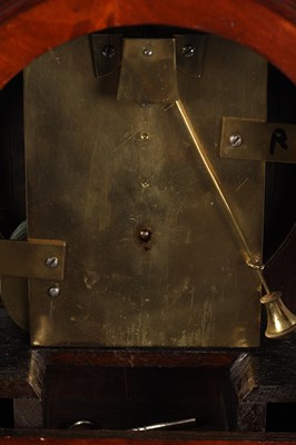 Lot WILLIAM FENTON, LONDON. A GEORGE III FIGURED MAHOGANY VERGE BRACKET CLOCK