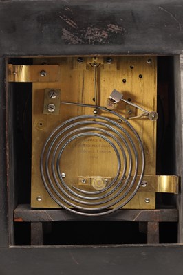 Lot THOMAS GAMMAGE & SON, LONDON A SMALL ORMOLU MOUNTED EBONISED DOUBLE FUSEE BRACKET CLOCK CIRCA 1840
