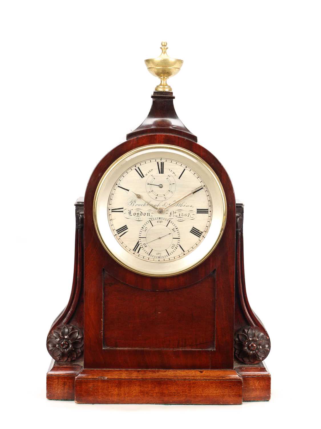 Lot BROCKBANK & ATKINS, LONDON. AN EARLY 19TH CENTURY MAHOGANY EIGHT DAY MARINE CHRONOMETER MANTEL CLOCK