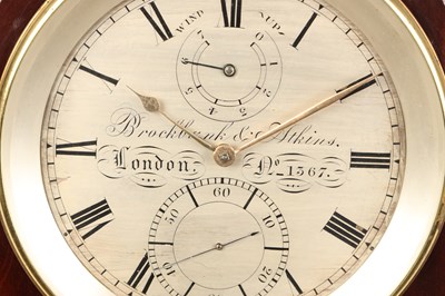 Lot BROCKBANK & ATKINS, LONDON. AN EARLY 19TH CENTURY MAHOGANY EIGHT DAY MARINE CHRONOMETER MANTEL CLOCK
