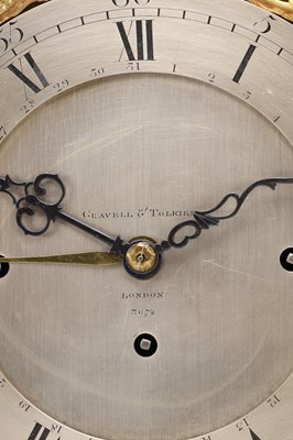 Lot GRAVELL & TOLKEIN, LONDON. A GEORGE III ORMOLU MOUNTED TRIPLE FUSEE QUARTER CHIMING BRACKET CLOCK