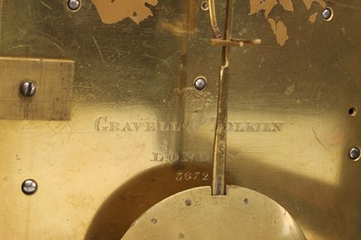 Lot GRAVELL & TOLKEIN, LONDON. A GEORGE III ORMOLU MOUNTED TRIPLE FUSEE QUARTER CHIMING BRACKET CLOCK