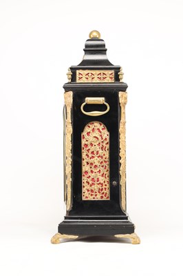 Lot GRAVELL & TOLKEIN, LONDON. A GEORGE III ORMOLU MOUNTED TRIPLE FUSEE QUARTER CHIMING BRACKET CLOCK