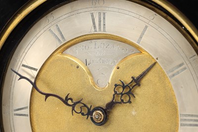 Lot THOMAS LOZANO, LONDON. A GEORGE III ORMOLU MOUNTED TRIPLE FUSEE QUARTER CHIMING BRACKET CLOCK
