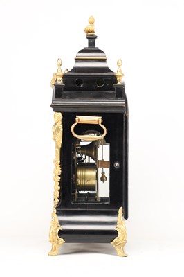 Lot THOMAS LOZANO, LONDON. A GEORGE III ORMOLU MOUNTED TRIPLE FUSEE QUARTER CHIMING BRACKET CLOCK