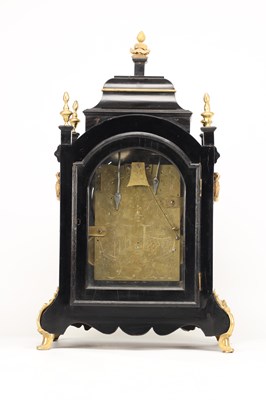 Lot THOMAS LOZANO, LONDON. A GEORGE III ORMOLU MOUNTED TRIPLE FUSEE QUARTER CHIMING BRACKET CLOCK