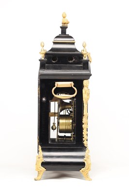 Lot THOMAS LOZANO, LONDON. A GEORGE III ORMOLU MOUNTED TRIPLE FUSEE QUARTER CHIMING BRACKET CLOCK