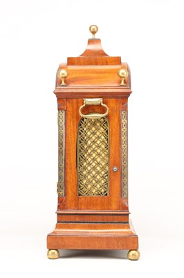 Lot EARDLEY NORTON, LONDON. A GEORGE III MAHOGANY VERGE BRACKET CLOCK