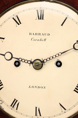 Lot BARRAUD, LONDON. AN UNUSUAL GEORGE III FIGURED MAHOGANY BALLOON SHAPED BRACKET CLOCK ON STAND