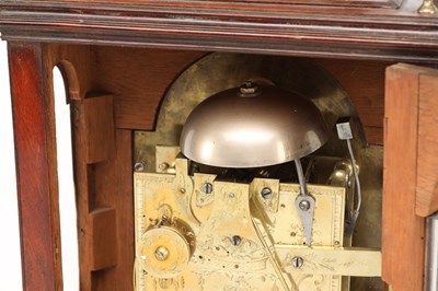 Lot ROBERT BEST, LONDON. A GEORGE III ORMOLU MOUNTED FIGURED MAHOGANY VERGE BRACKET CLOCK WITH ALARM
