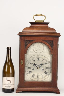 Lot JOHN KIRKWOOD, REDPATH. A GEORGE III WALNUT VERGE STRIKING BRACKET CLOCK