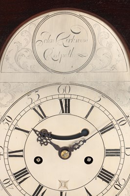 Lot JOHN KIRKWOOD, REDPATH. A GEORGE III WALNUT VERGE STRIKING BRACKET CLOCK