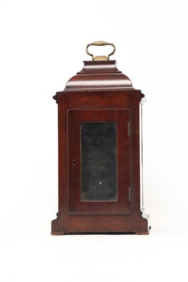Lot THOMAS HOUSE, LONDON AN EARLY 20TH CENTURY BURR WALNUT SINGLE FUSEE MINIATURE BRACKET CLOCK