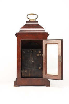 Lot THOMAS HOUSE, LONDON AN EARLY 20TH CENTURY BURR WALNUT SINGLE FUSEE MINIATURE BRACKET CLOCK