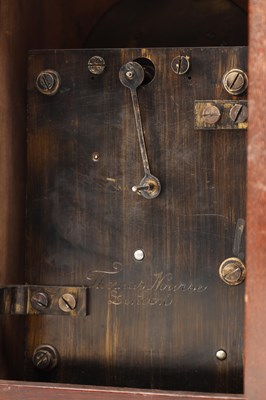 Lot THOMAS HOUSE, LONDON AN EARLY 20TH CENTURY BURR WALNUT SINGLE FUSEE MINIATURE BRACKET CLOCK