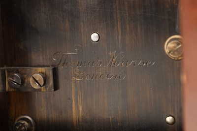 Lot THOMAS HOUSE, LONDON AN EARLY 20TH CENTURY BURR WALNUT SINGLE FUSEE MINIATURE BRACKET CLOCK